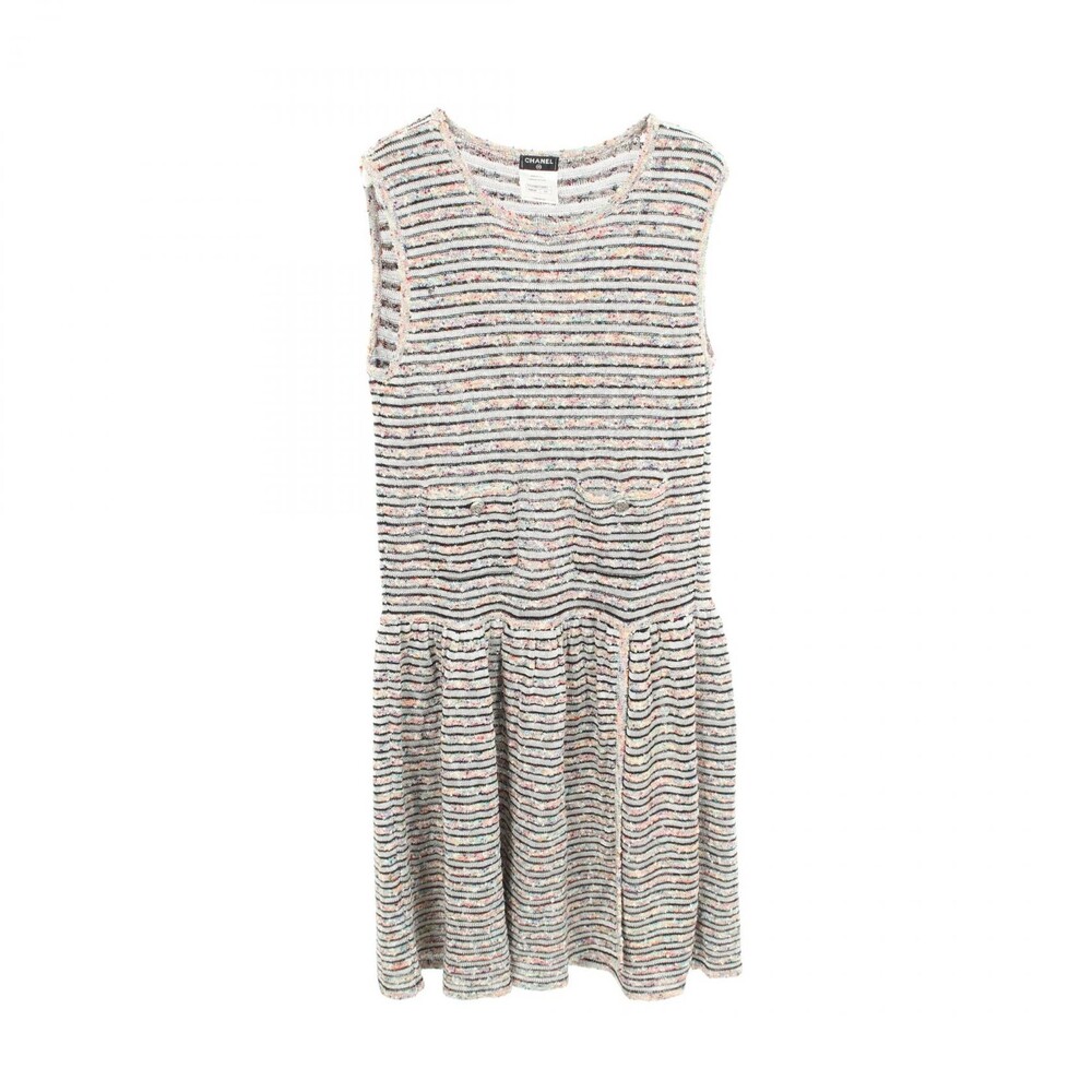 Chanel Sleeveless Border Dress #44 #328467C84B
